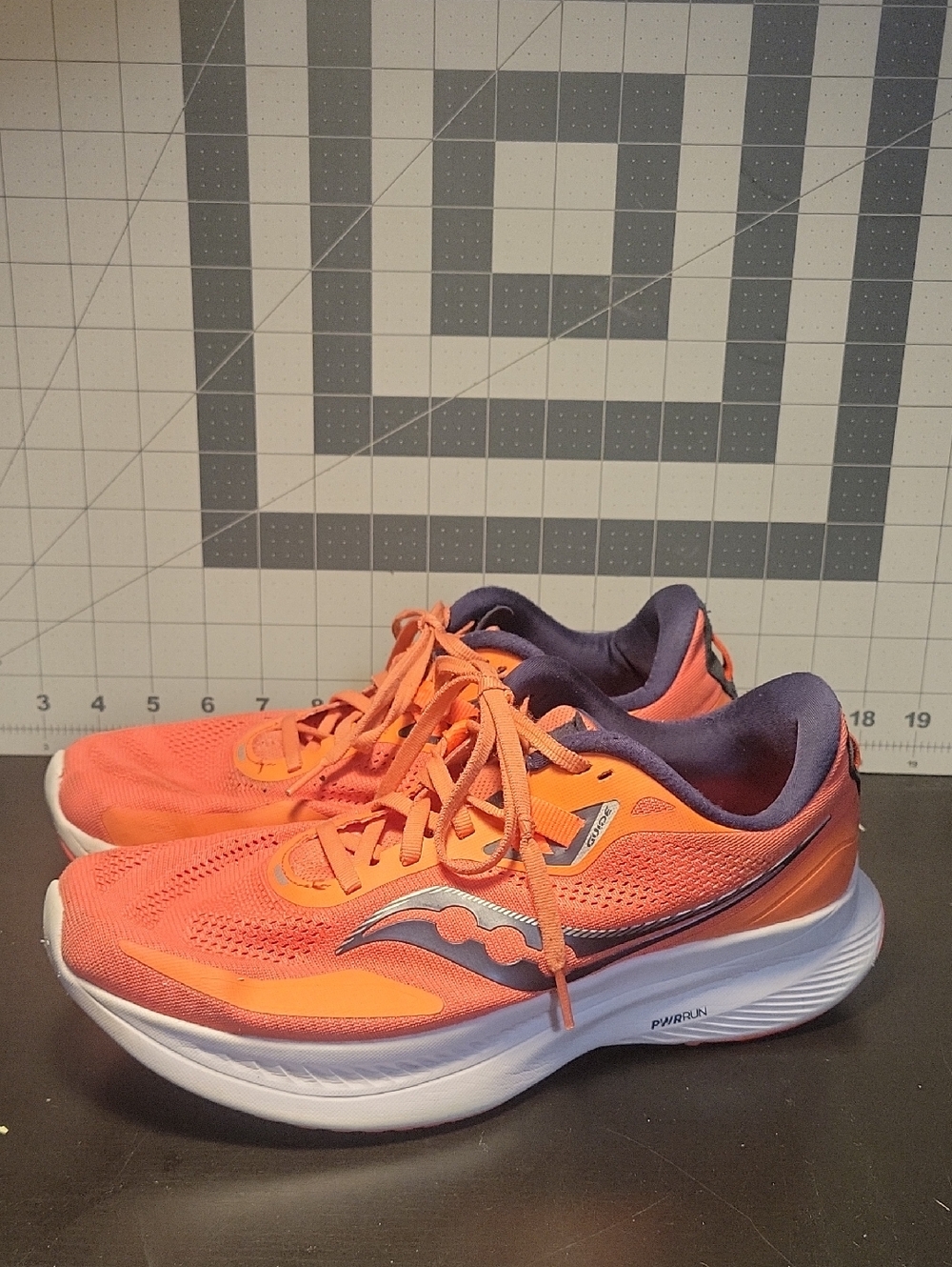 Saucony Women’s Dark Coral Athletic Running Shoes with Navy Lining